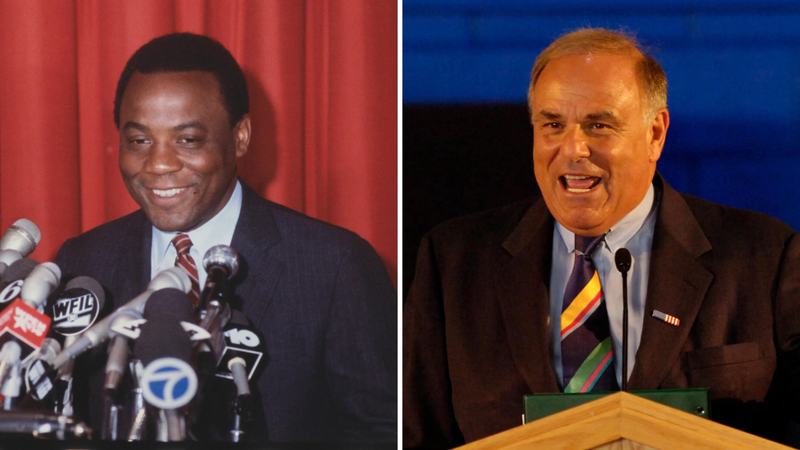 From left: Wilson Goode and Ed Rendell, former mayors of Philadelphia.