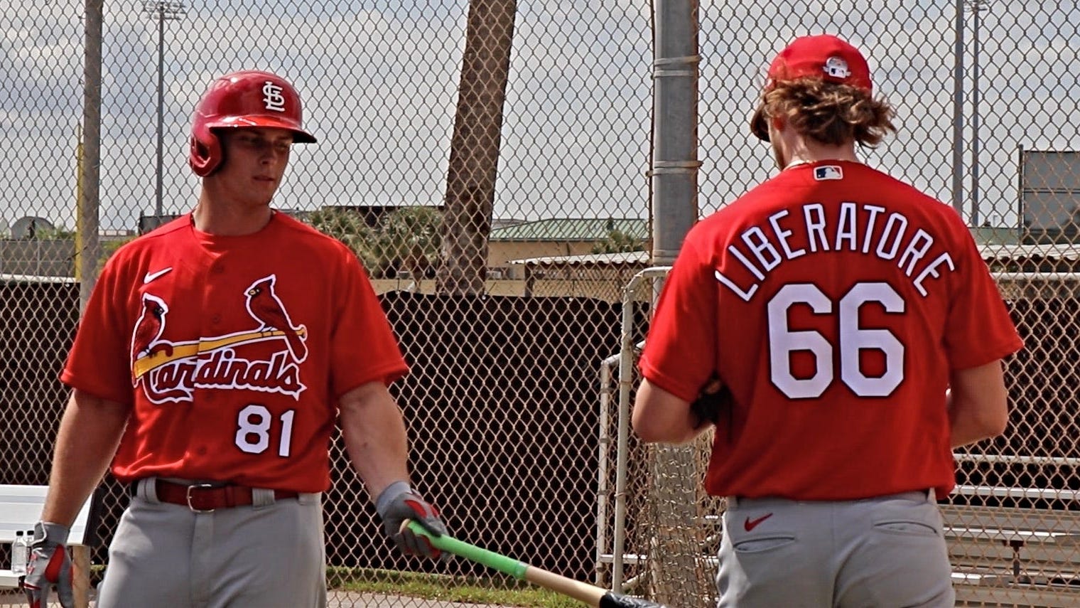 WATCH: Top Cards prospects, long-time best friends face-off in live batting practice