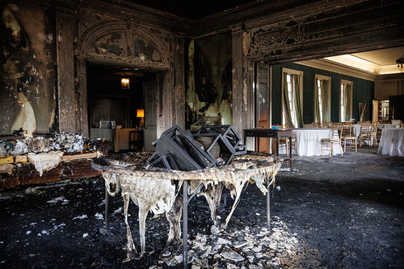 Governor's Residence after fire