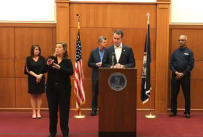 Governor Ralph Northam provides an update on coronavirus efforts on March 19, 2020.  (Governor's Facebook Page)
