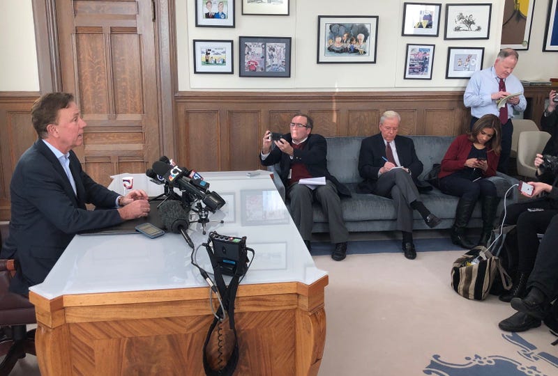 Gov. Ned Lamont holds news conference in his office, 2/19/20
