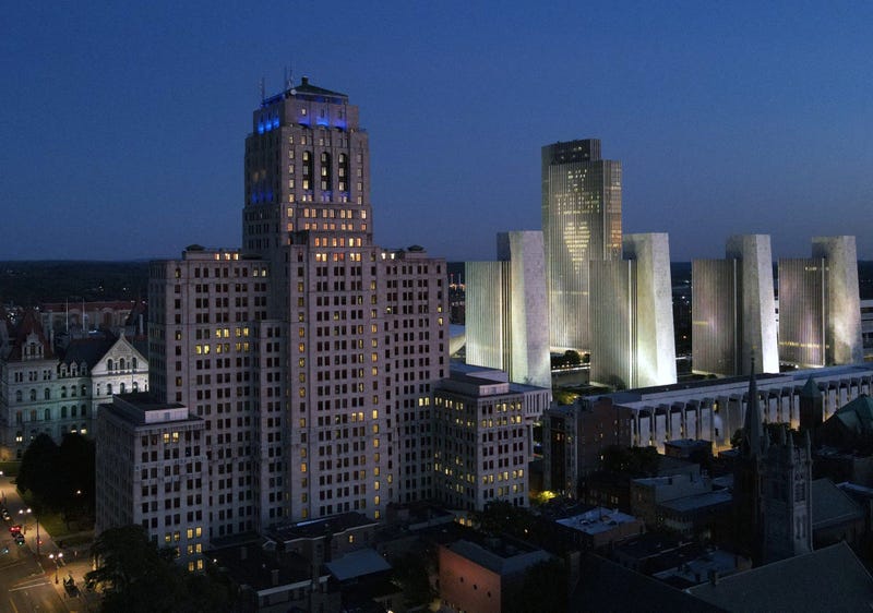 Alfred E. Smith State Office Building, Albany lit for RBG