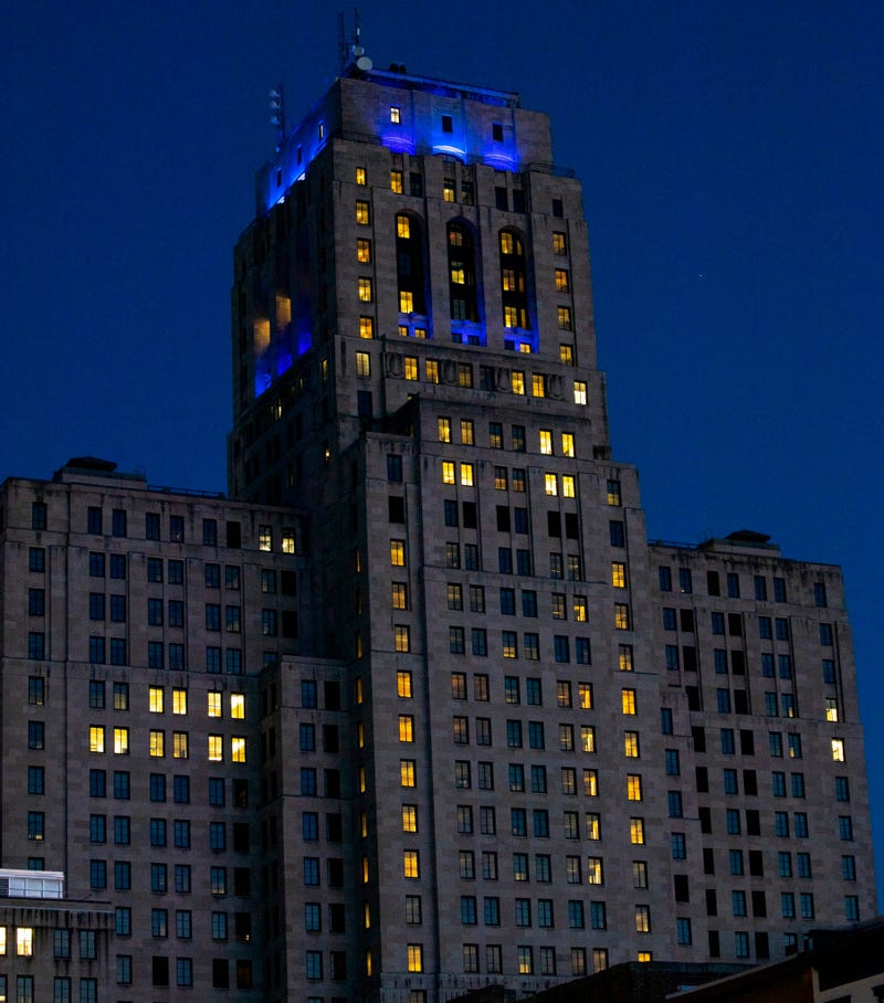 Alfred E. Smith State Office Building, Albany lit for RBG