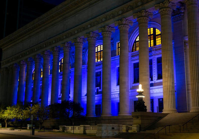 State Education Building lit for RBG