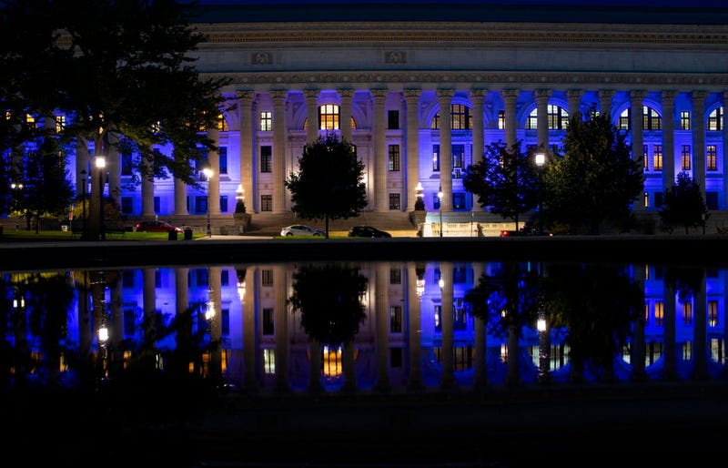 State Education Building lit for RBG
