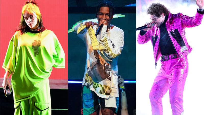 Billie Eilish, A$AP Rocky, Post Malone