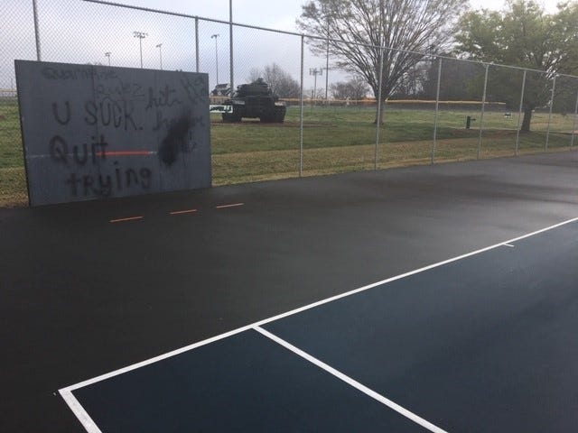 Gower Park graffiti; 5k for tips that lead to arrest of 