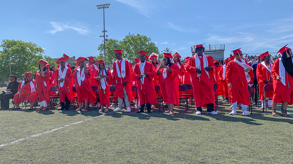 It is graduation day at Mastery Simon Gratz High School for a senior class that has endured an uncommonly difficult time