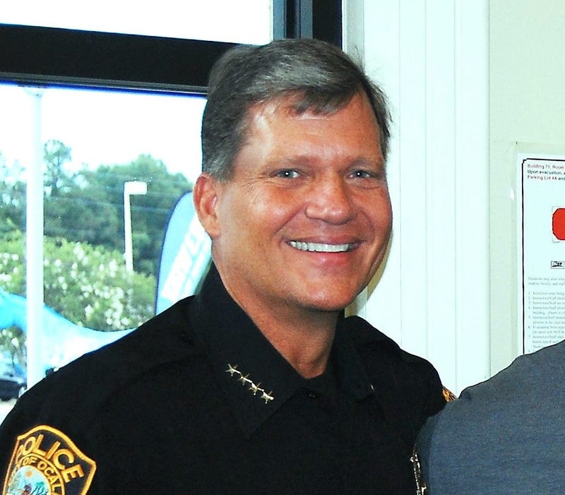 Ocala Police Chief Greg Graham honoring officers at the SKY Valor event