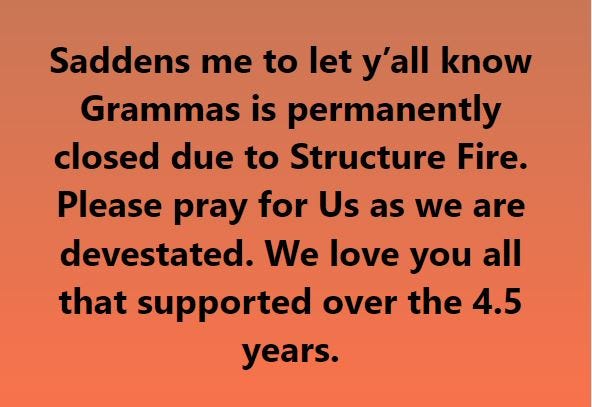 The owner of Momma's Comfort Foods in Mansfield announced its closure, hours after a fire destroyed the building that houses it