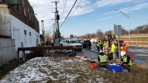 Building site of oozing green toxins on I-696 set for demolition on Friday in Madison Heights