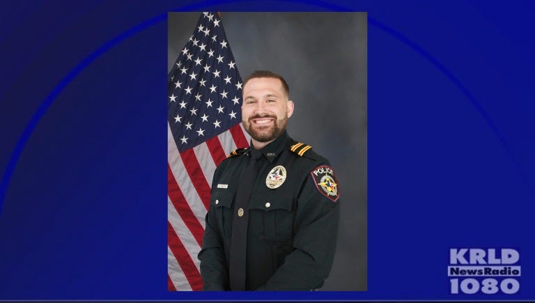 Ofc. Cooper Dawson was fatally shot last week while pursuing a suspect after a chase.