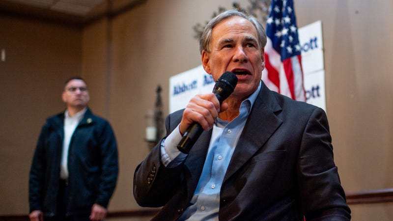 Texas Gov. Greg Abbott speaks during the 'Get Out The Vote' campaign event on Feb. 23, 2022 in Houston, Texas. Gov. Greg Abbott joined staff at Fratelli's Ristorante to campaign for reelection and encourage supporters ahead of this year's early voting.