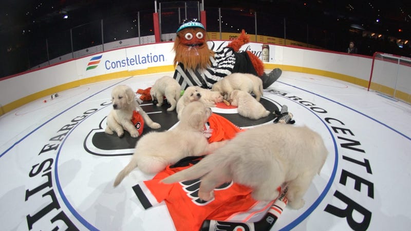 Watch Gritty Referee Puppies Playing Hockey Gritty’s adorable ‘Pups on Ice’ Wednesday night at the Wells Fargo Center