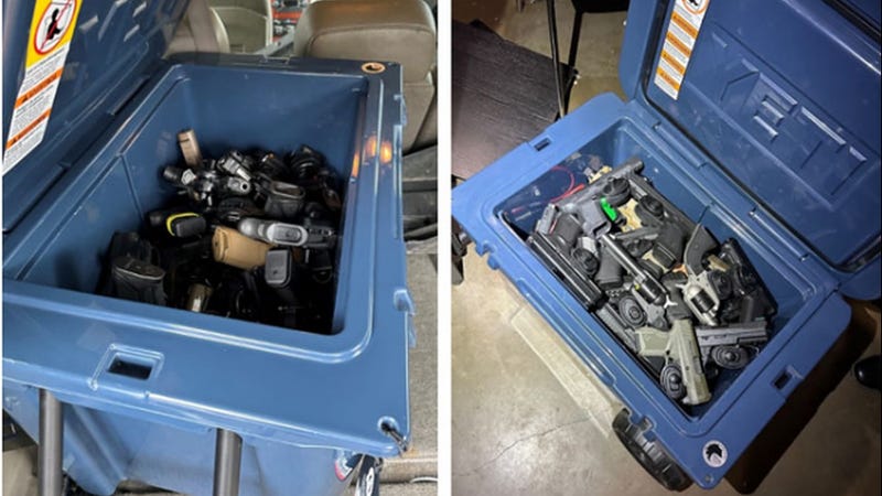 Stolen handguns in Yeti coolers