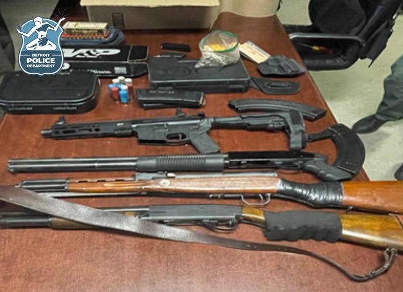 Items recovered by police serving a warrant on the east side
