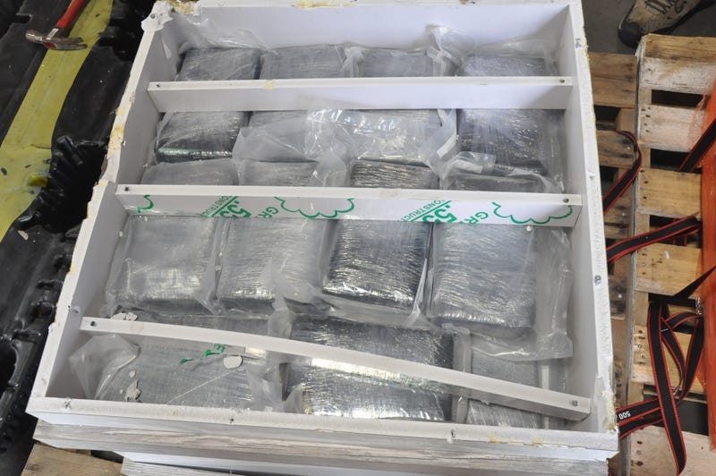 Cocaine hidden in furniture shipped to the U.S. from Puerto Rico.