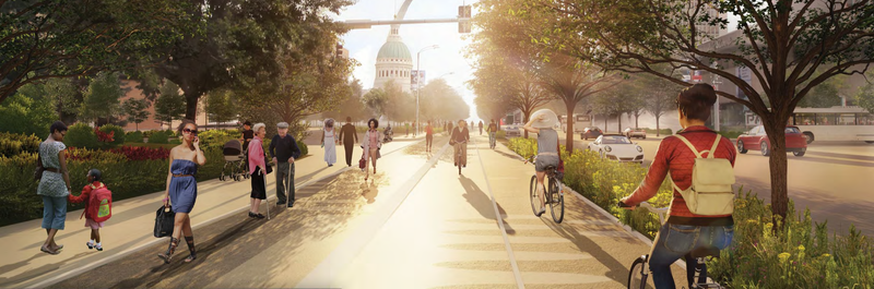 Brickline Greenway outside soccer stadium
