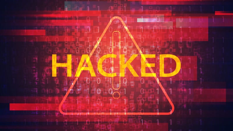 Abstract risk warning symbol computer hacking