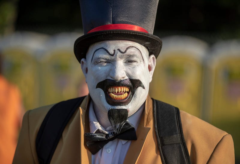 A fan of Insane Clown Posse in horror makeup