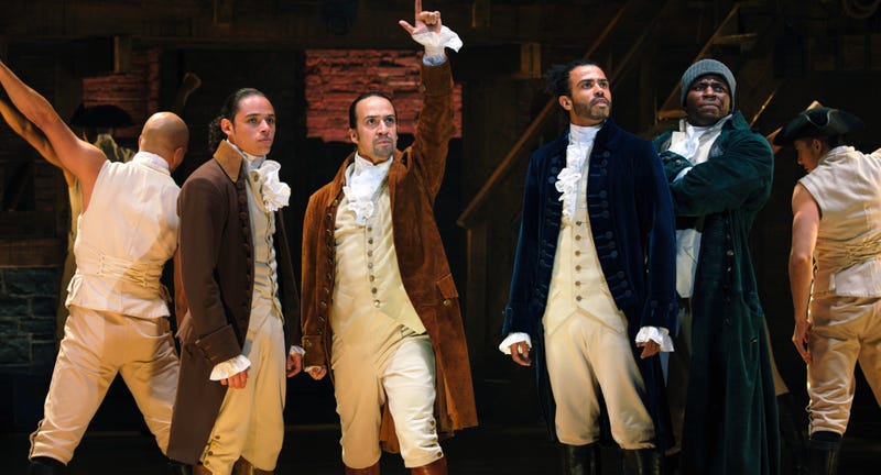 Cast of "Hamilton" on Broadway
