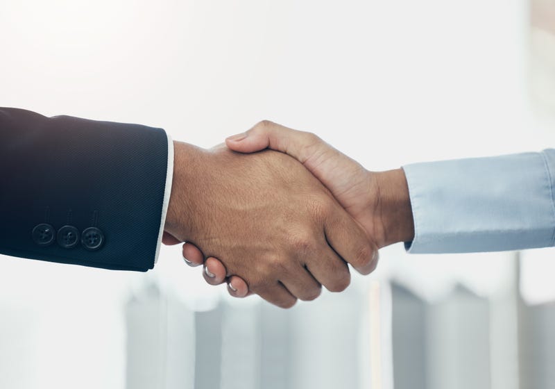 Business people shaking hands, partnership and meeting, consulting and networking agreement