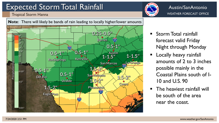 Hanna Rainfall 4pm Fri