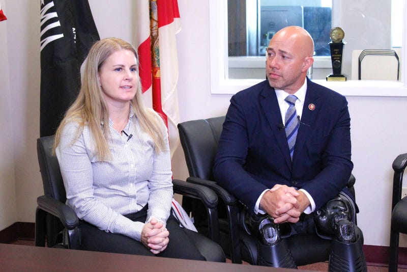 Army and Air Force vet Harmony Allen with Florida Congressman and Army veteran Brian Mast