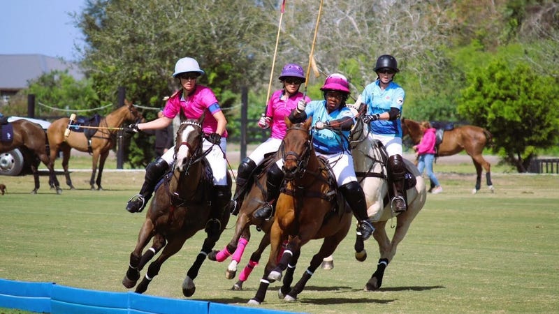 Shariah Harris in the middle of polo competition