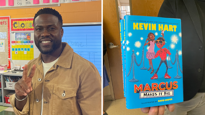 Kevin Hart appears at Robert Morris School in Sharswood to discuss his book and the importance of financial literacy for kids.