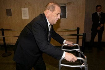 Harvey Weinstein arrives at court for jury selection in his sexual assault trial Wednesday, Jan. 8, 2020, in New York. (AP Photo/Richard Drew)