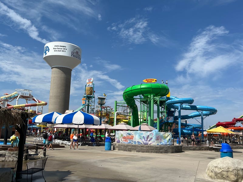 Hawaiian Falls waterpark in Roanoke, Texas on Aug. 11, 2023.