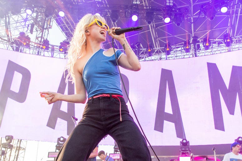 Hayley Williams of Paramore during KROQ Weenie Roast y Fiesta at StubHub Center on May 20, 2017, in Carson, California