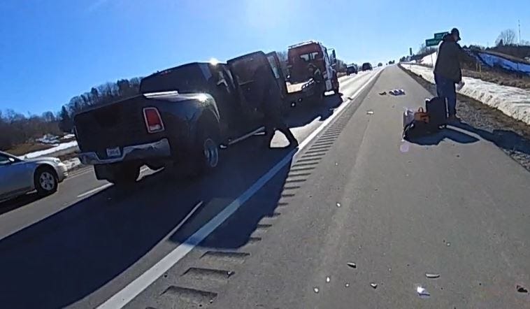 Scene of head-on crash on US-131
