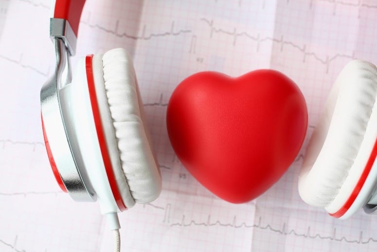 Headphones heart