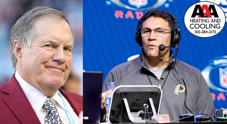 Ron Rivera, Bill Belichick, New England Patriots, Washington Redskins, NFL, Primetime, KFXX-AM