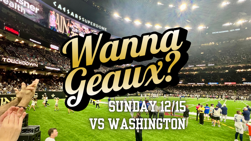 Saints Sunday 12/15 vs Washington