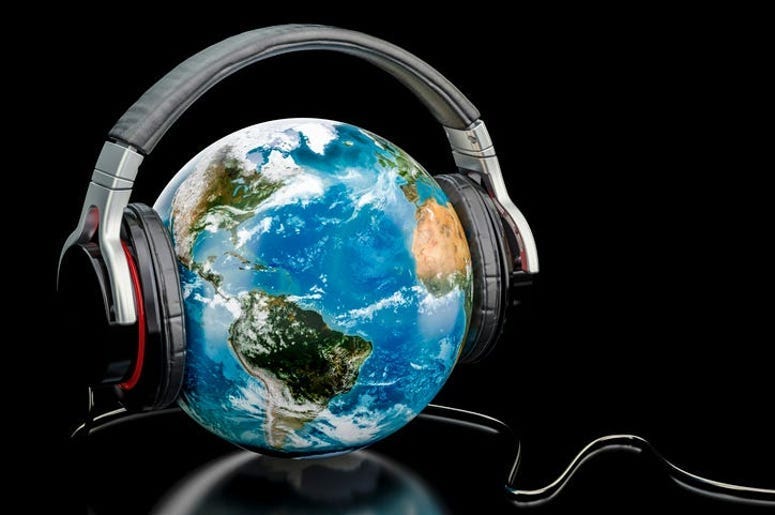 Earth With Headphones