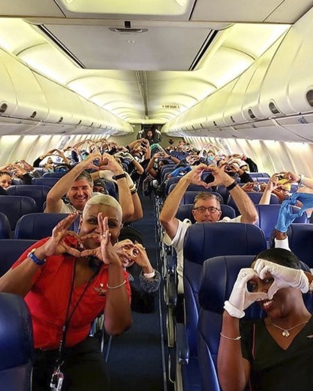 Health care workers on Southwest flight