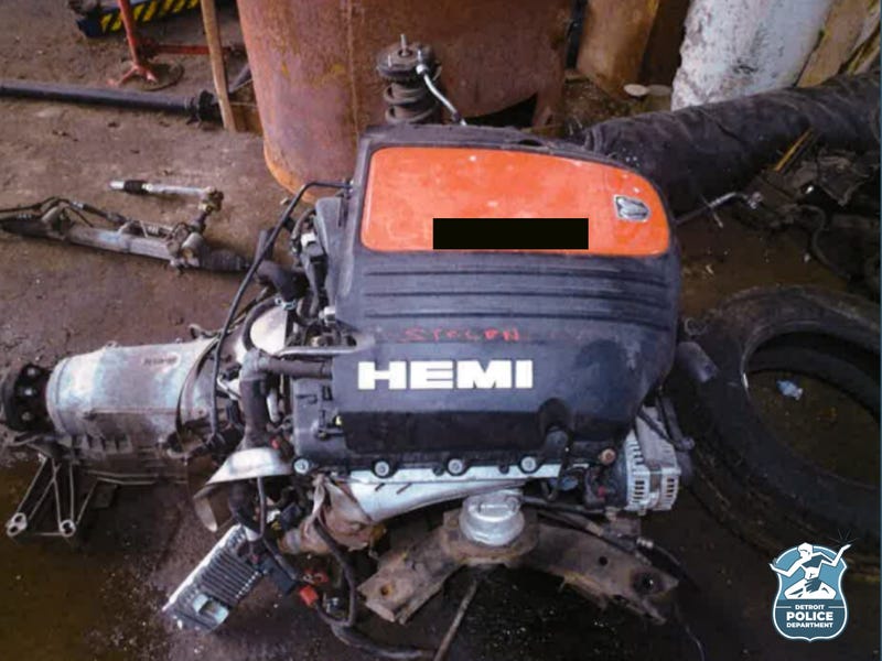 The owner of an illegal chop shop on Detroit's West side found himself in handcuffs after police conducting an inspection found stolen vehicles and stripped car parts on the property.