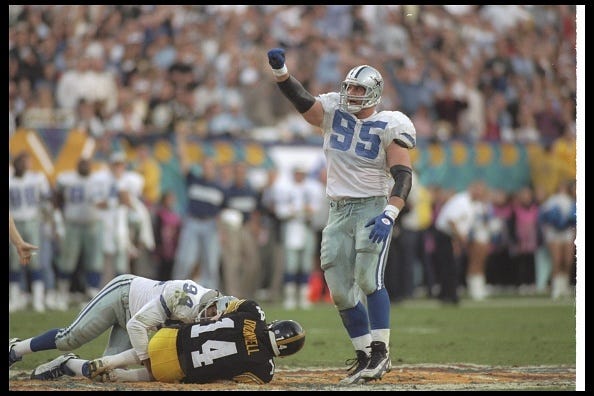 Chad Henning celebrates a play with the Dallas Cowboys.