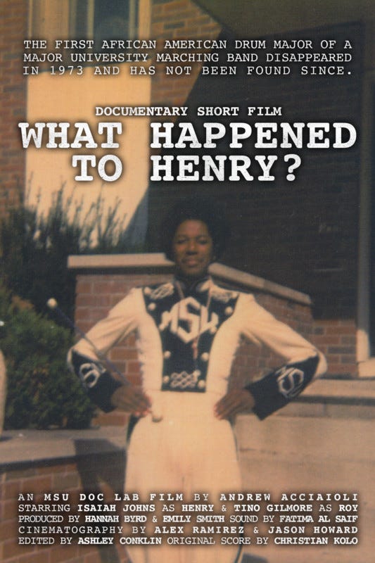 Henry Baltimore Jr. was MSU's first African American drum major