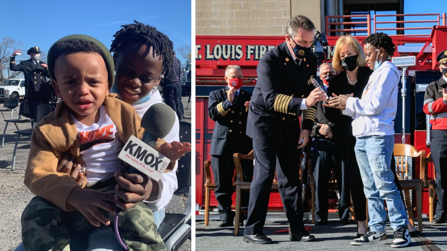 'I saw my brother laying face down, floating': Child honored for saving little brother's life