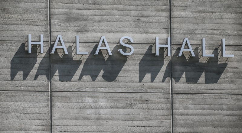 Halas Hall sign
