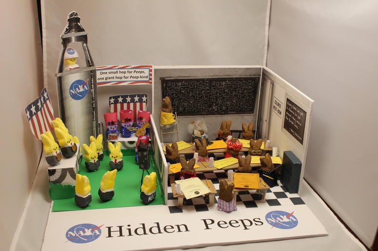 Hidden Peeps diorama