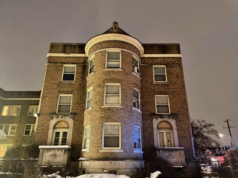 The bodies of Armani Kelly, 38, Montoya Givens, 31, and Dante Wicker, 31 were found in this abandoned building.