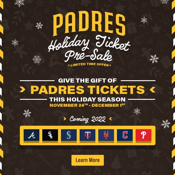 SD Padres Holiday Ticket Pre-Sale