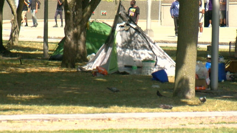 Homeless encampment