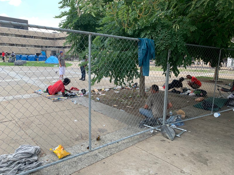 homeless camp downtown St. Louis