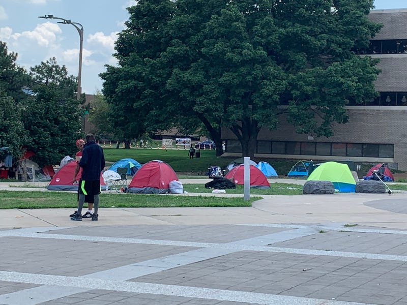homeless camp downtown St. Louis
